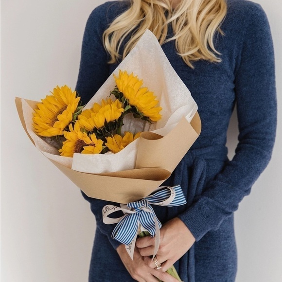 Revolve Hello Nite Tie Sweater Midi Dress Navy Blue - S - Picture 3 of 7